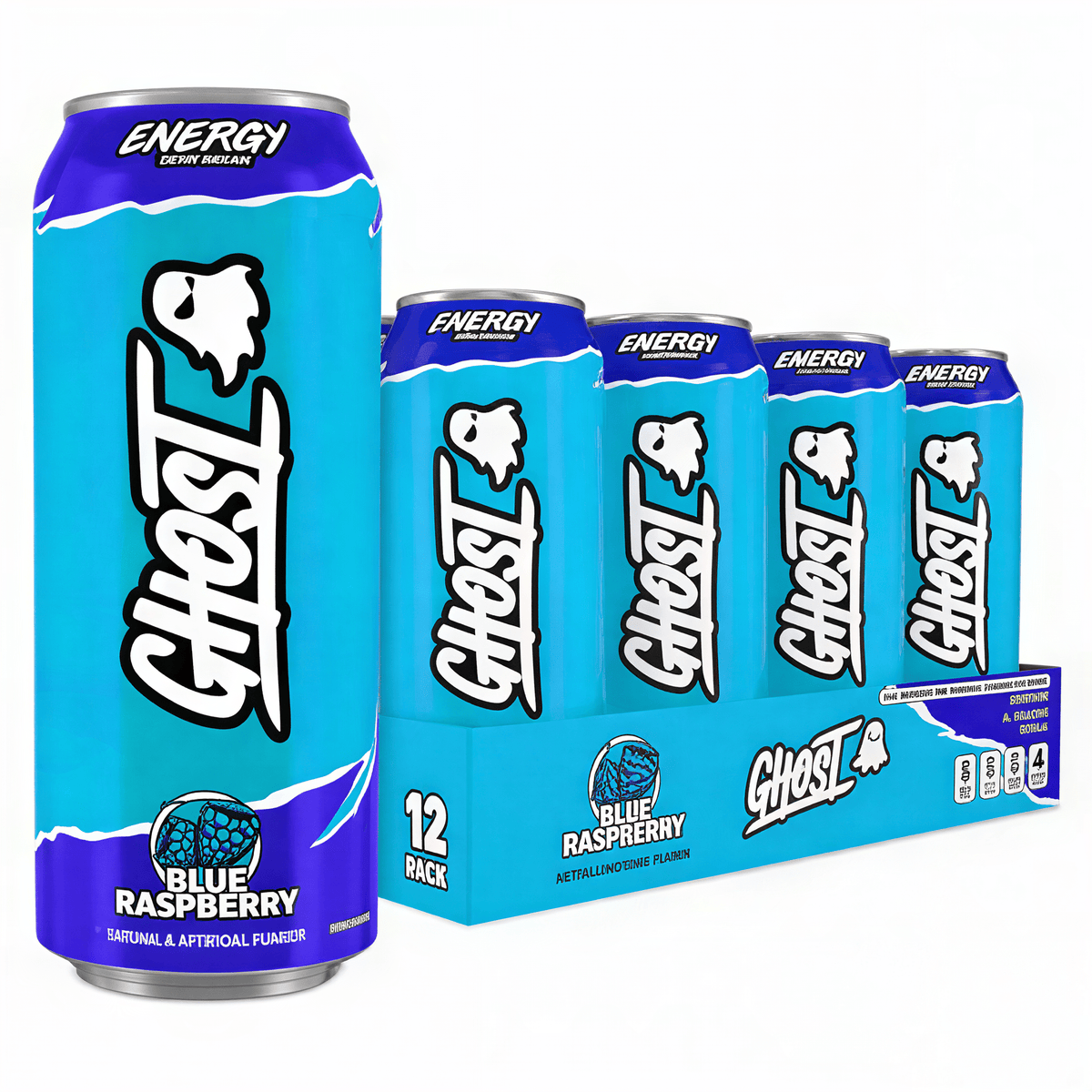 Ghost Blue Raspberry Zero Sugar Energy Drink (500ml) 12 Pack