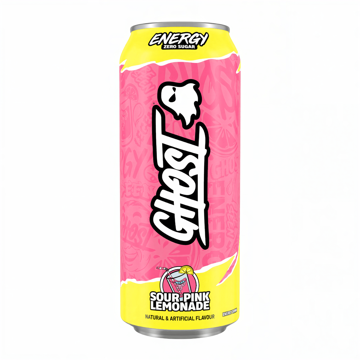 Ghost Sour Pink Lemonade Zero Sugar Energy Drink (500ml)