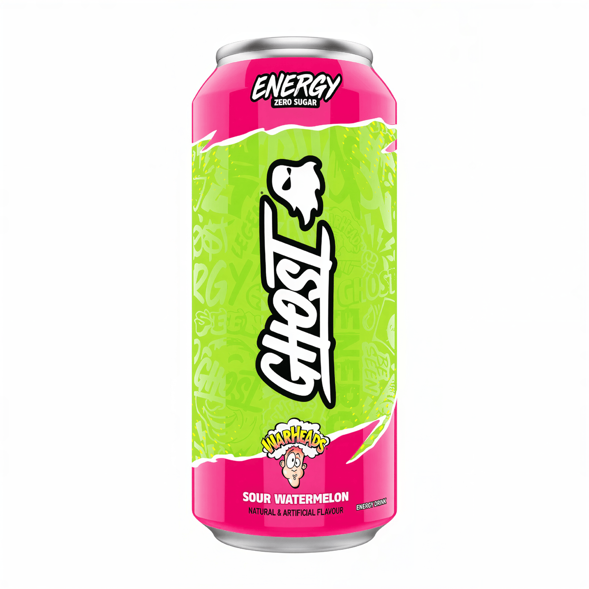Ghost Warheads Sour Watermelon Zero Sugar Energy Drink (500ml)