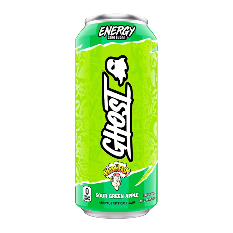 Ghost Warheads Sour Green Apple Energy Drink (473ml)