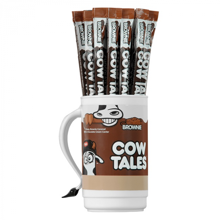 Cow Tales Caramel Brownie Branded Tumbler with 36 Cow Tales (36x 28g)