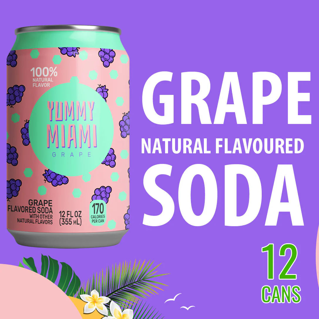 Yummy Miami Grape Case of 12 (12 x 355ml)