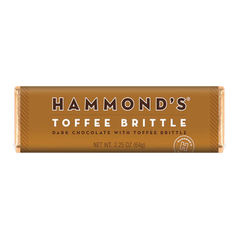 Hammond's Toffee Brittle Dark Chocolate Bar (64g)