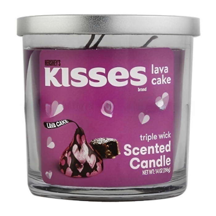 Hershey's Kisses Valentines Lava Cake Triple Wick Scented Candle (396g)