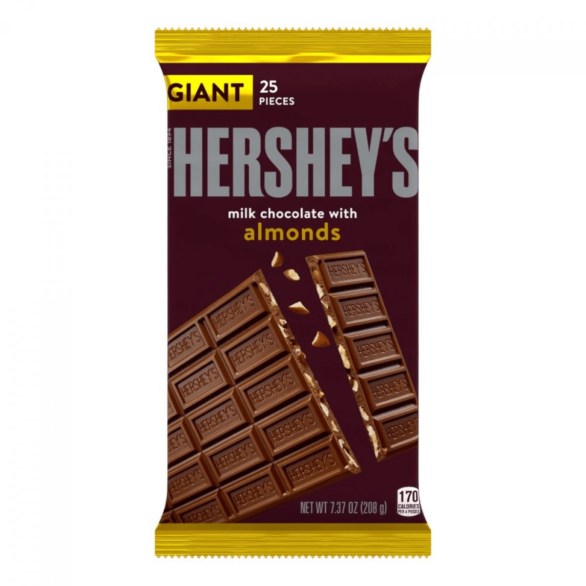 Hershey’s Milk Chocolate with Almonds Giant Bar (193g)