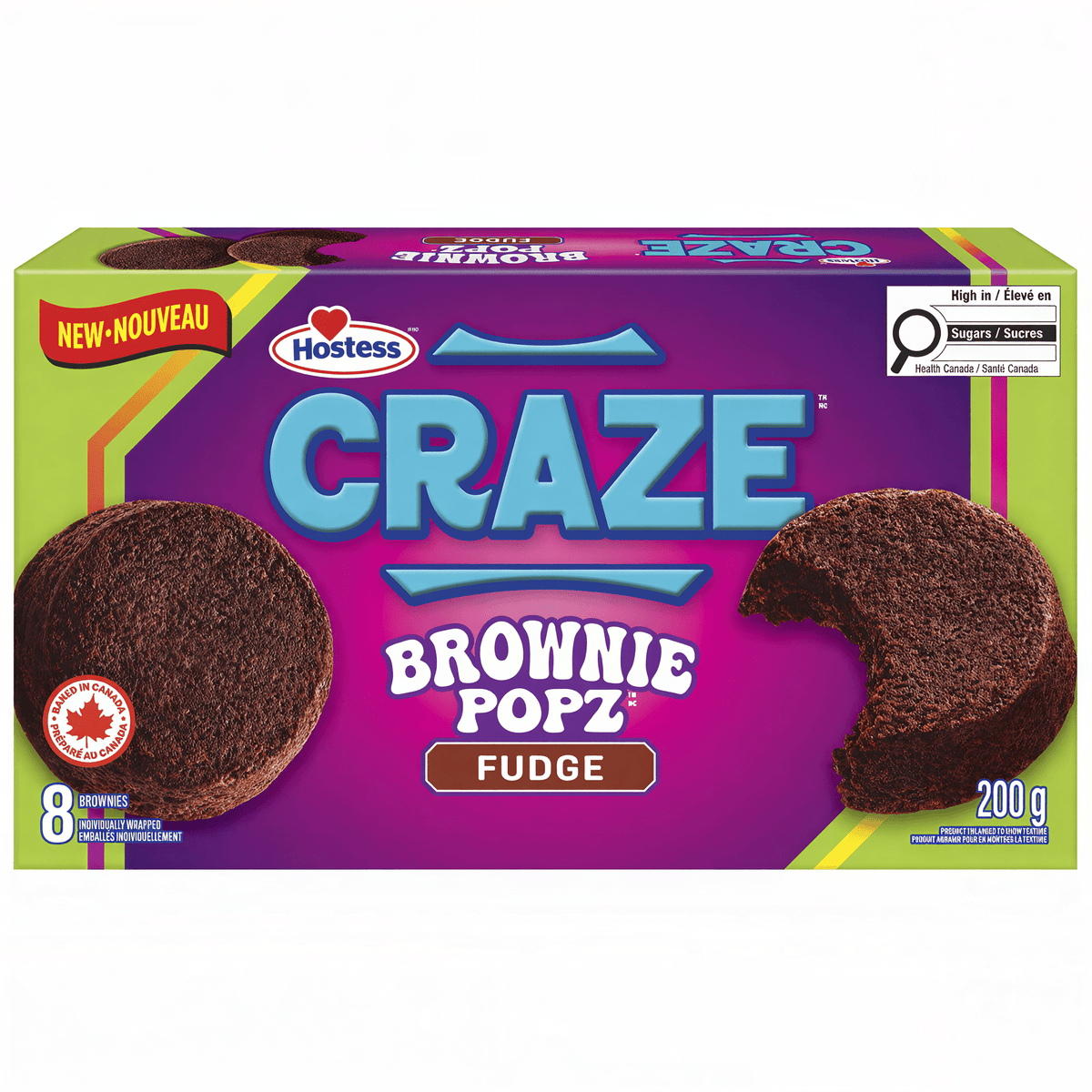 Hostess Craze Brownie Popz Fudge (200g)