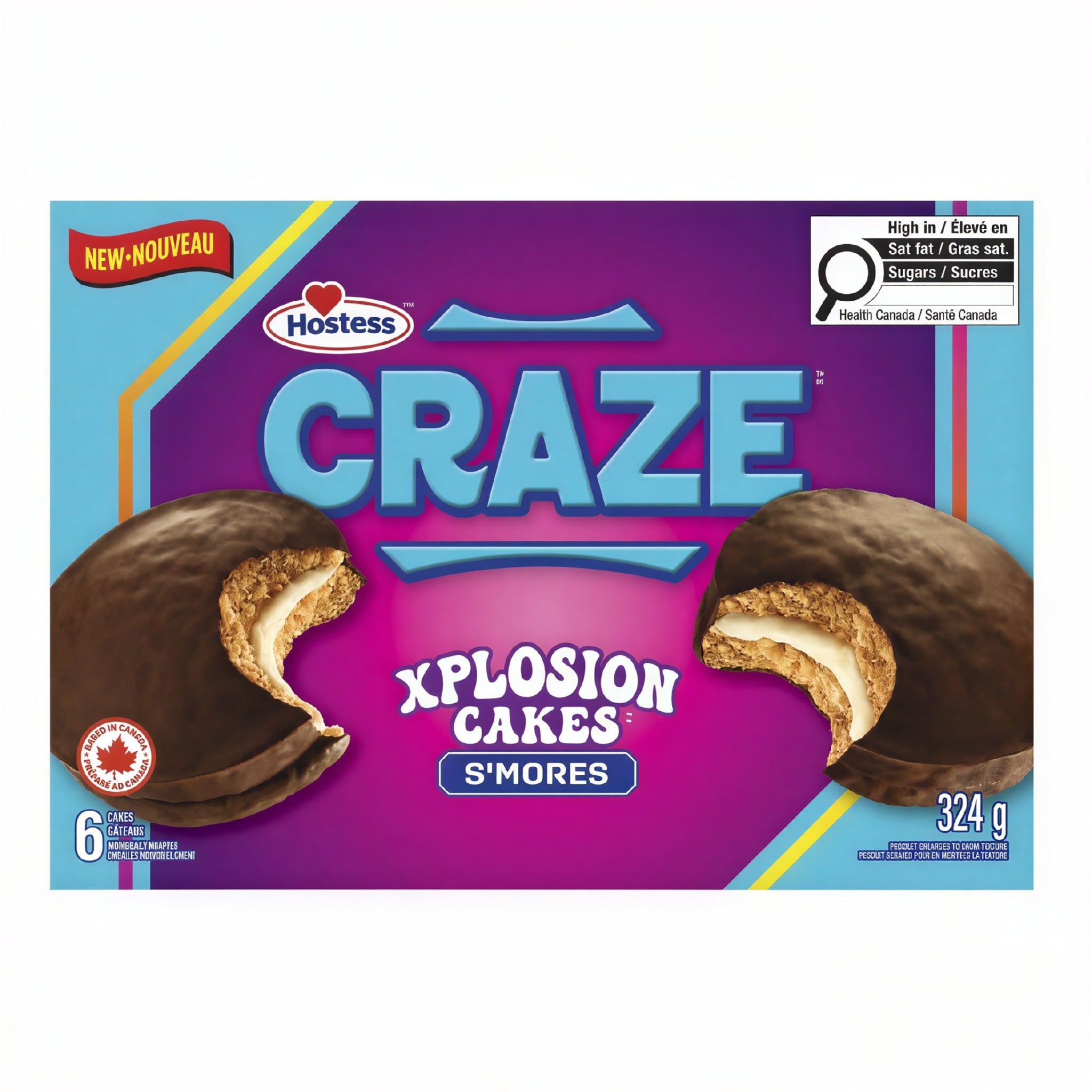 Hostess Craze Xplosion Cakes S'mores (324g)