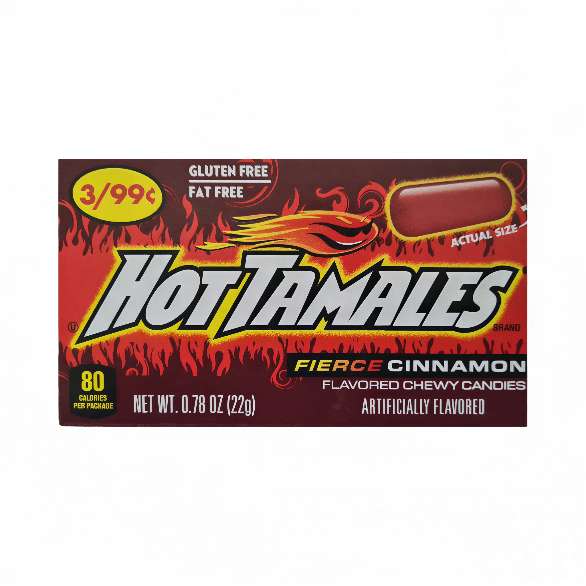 Hot Tamales Fierce Cinnamon Chewy Candy (22g)