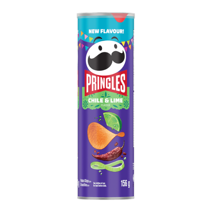 Pringles Chile & Lime Flavour (156g) product packaging