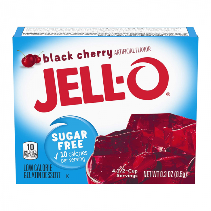 Jell-O Sugar Free Black Cherry Gelatin (85g)