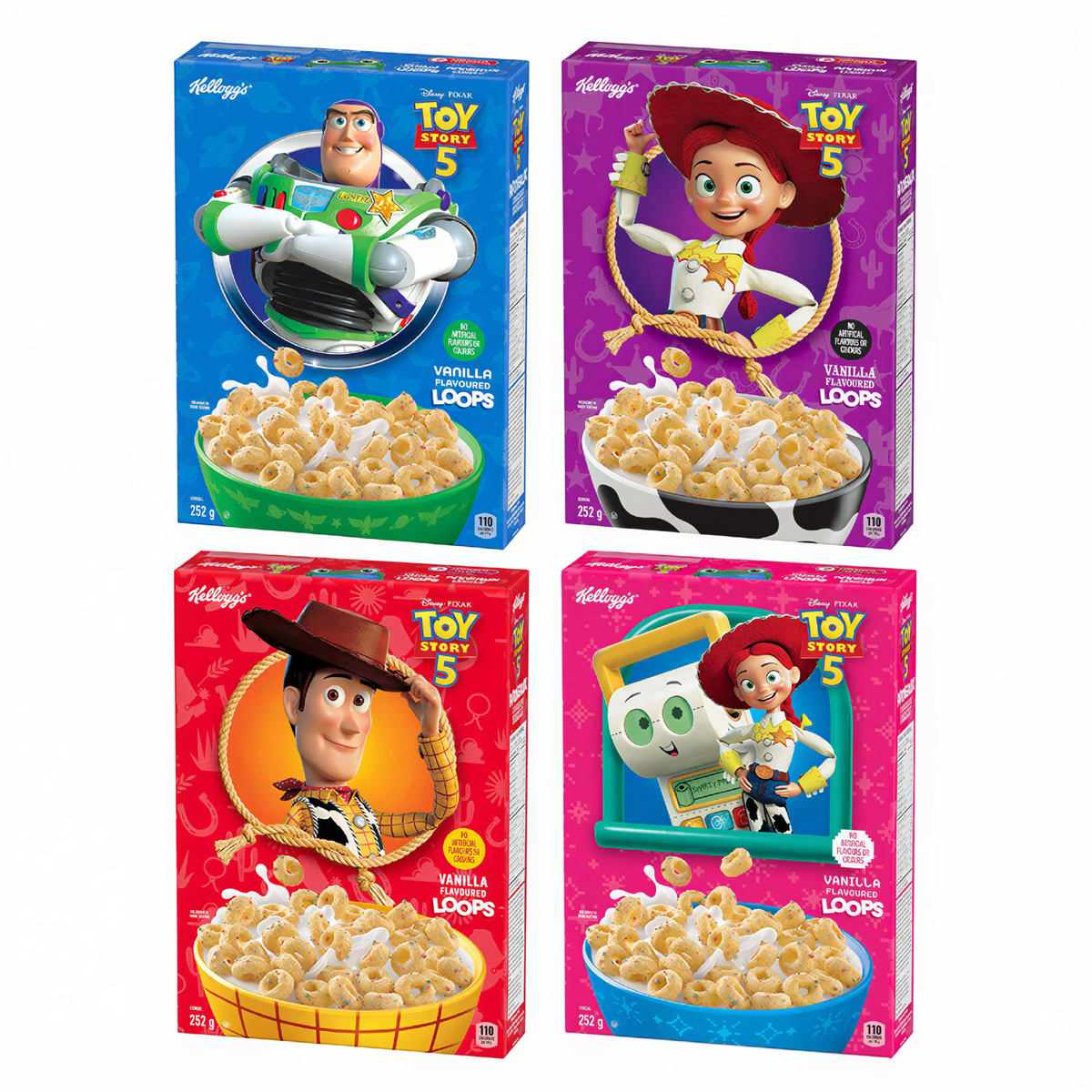 Kellogg's Toy Story 5 Vanilla Loops Cereal (252g)