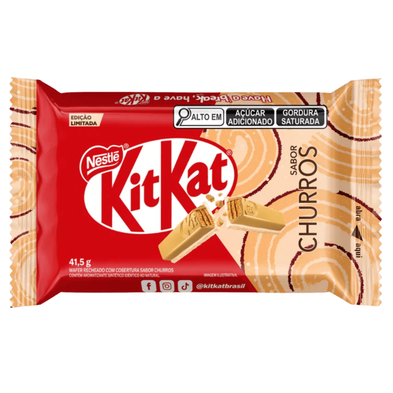 KitKat Churros flavor packaging on a white background