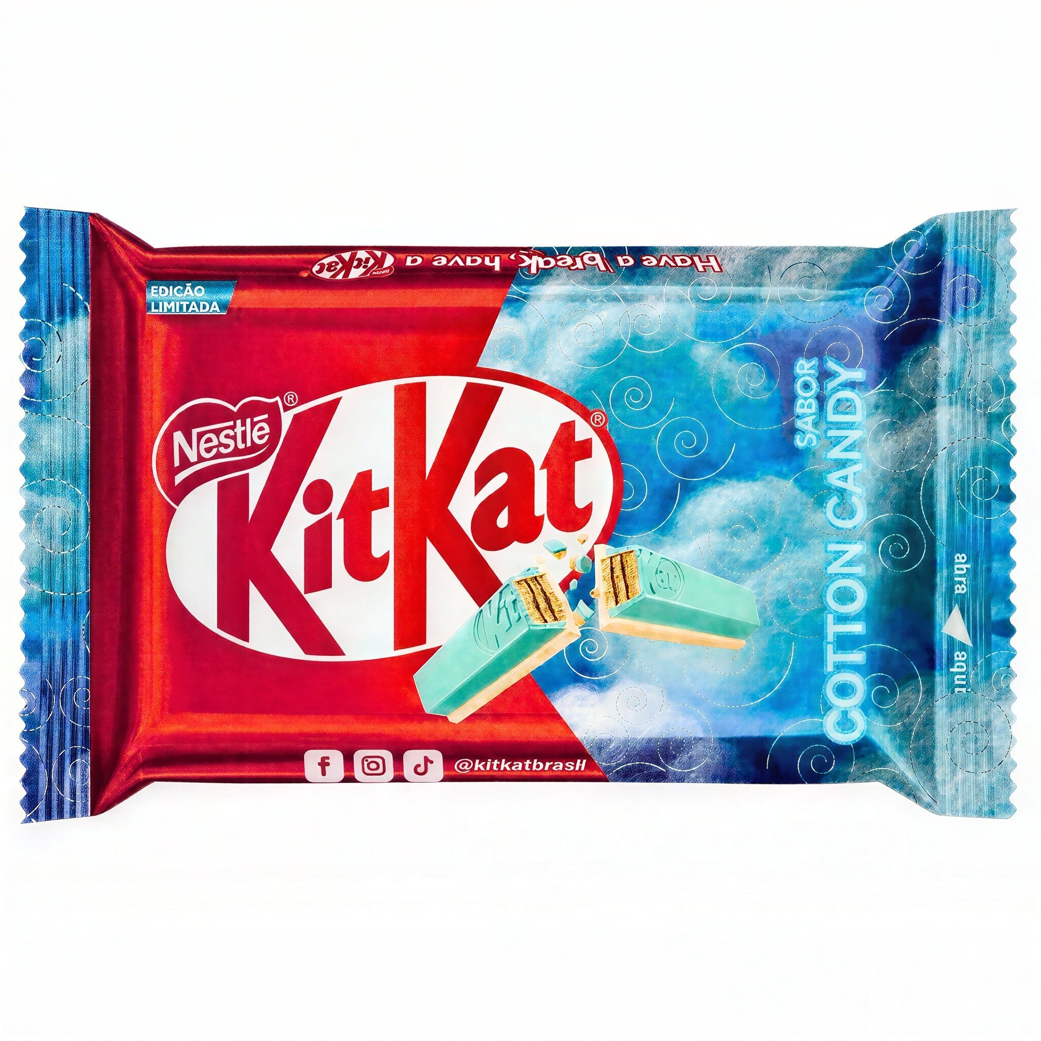 Kit Kat Cotton Candy Chocolate Bar 41.5g (Brazil Import)