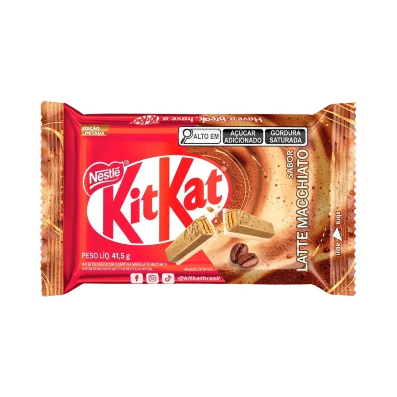 KitKat chocolate bar packaging with Nestle logo on a white background