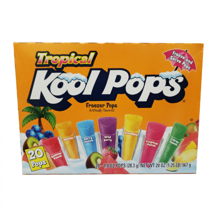 Kool Pops Tropical Assorted Freezer Bars (567g) 20 Pack