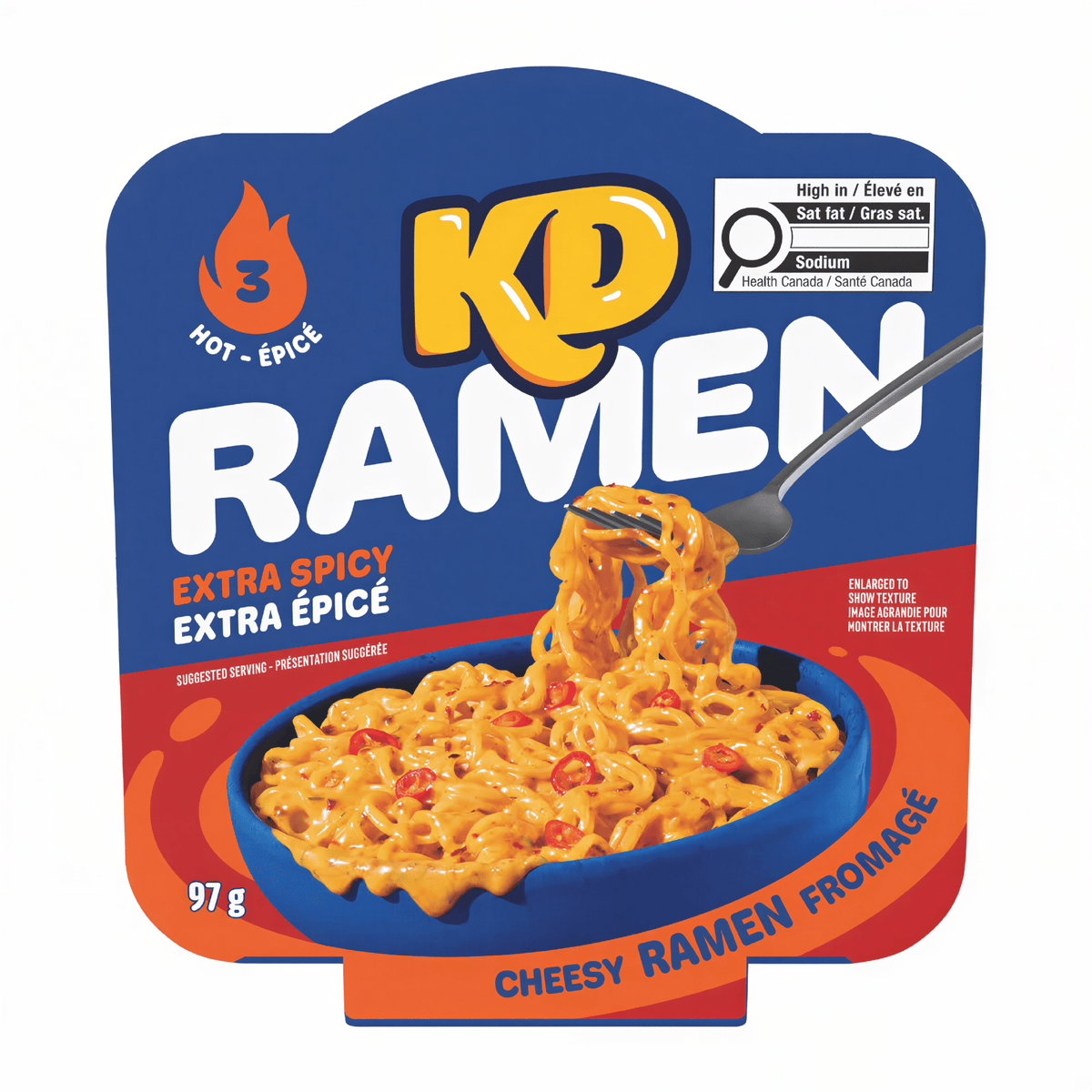 Kraft Dinner Extra Spicy Cheesy Ramen (97g)