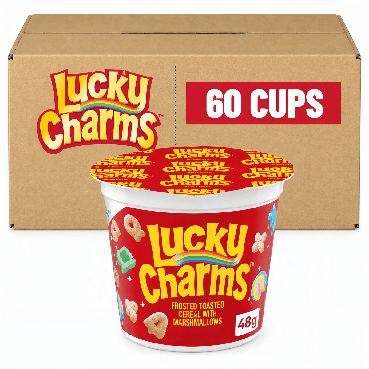 Lucky Charms Cereal Cup (48g) 60 Pack