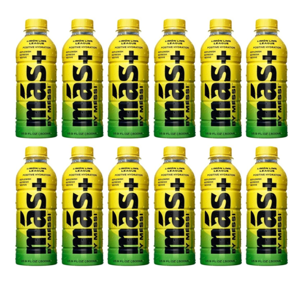 MAS+ Hydration By Lionel Messi Limon Lime League (500ml) (12 Pack)