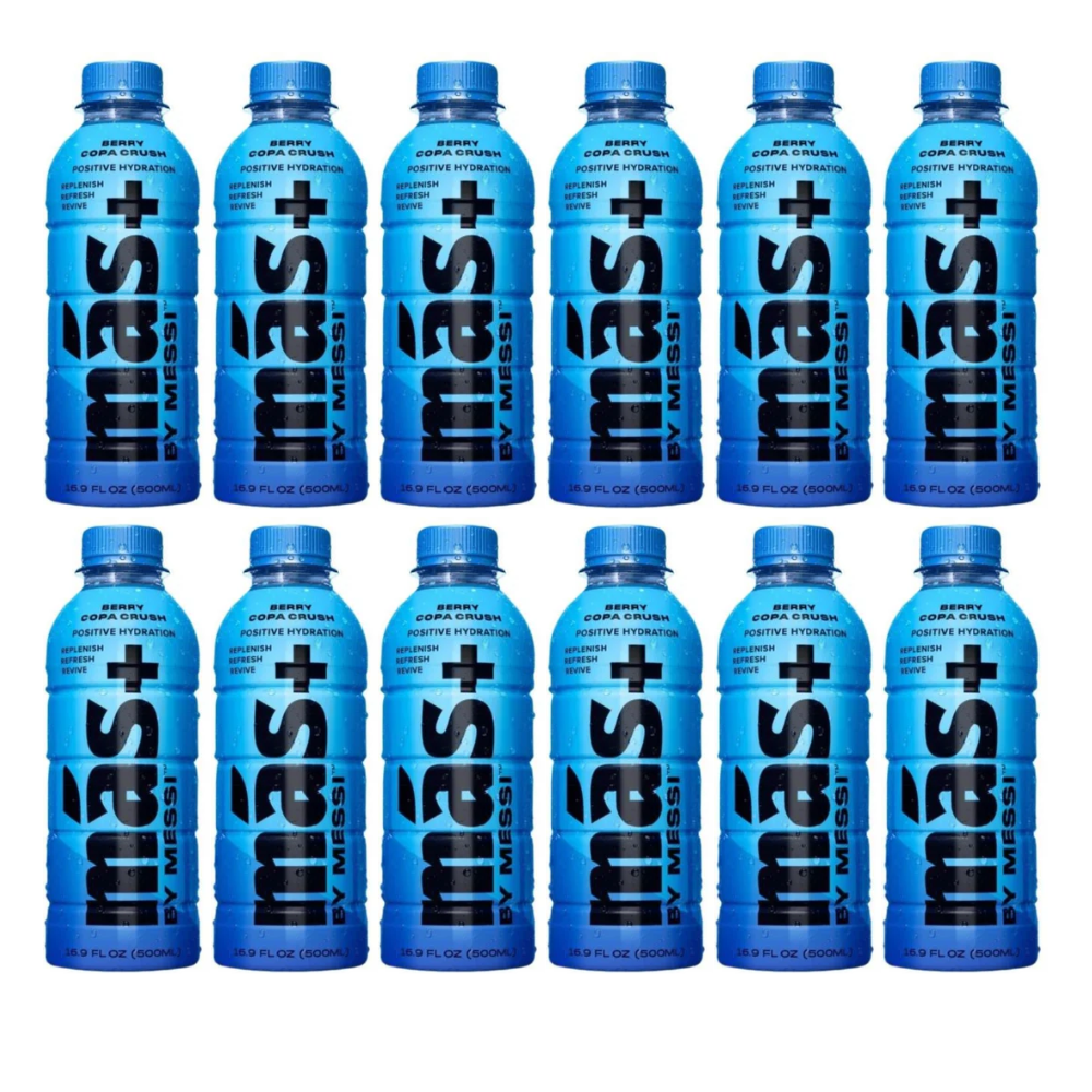 MAS+ Hydration By Lionel Messi Berry Copa Crush (500ml) (12 Pack)