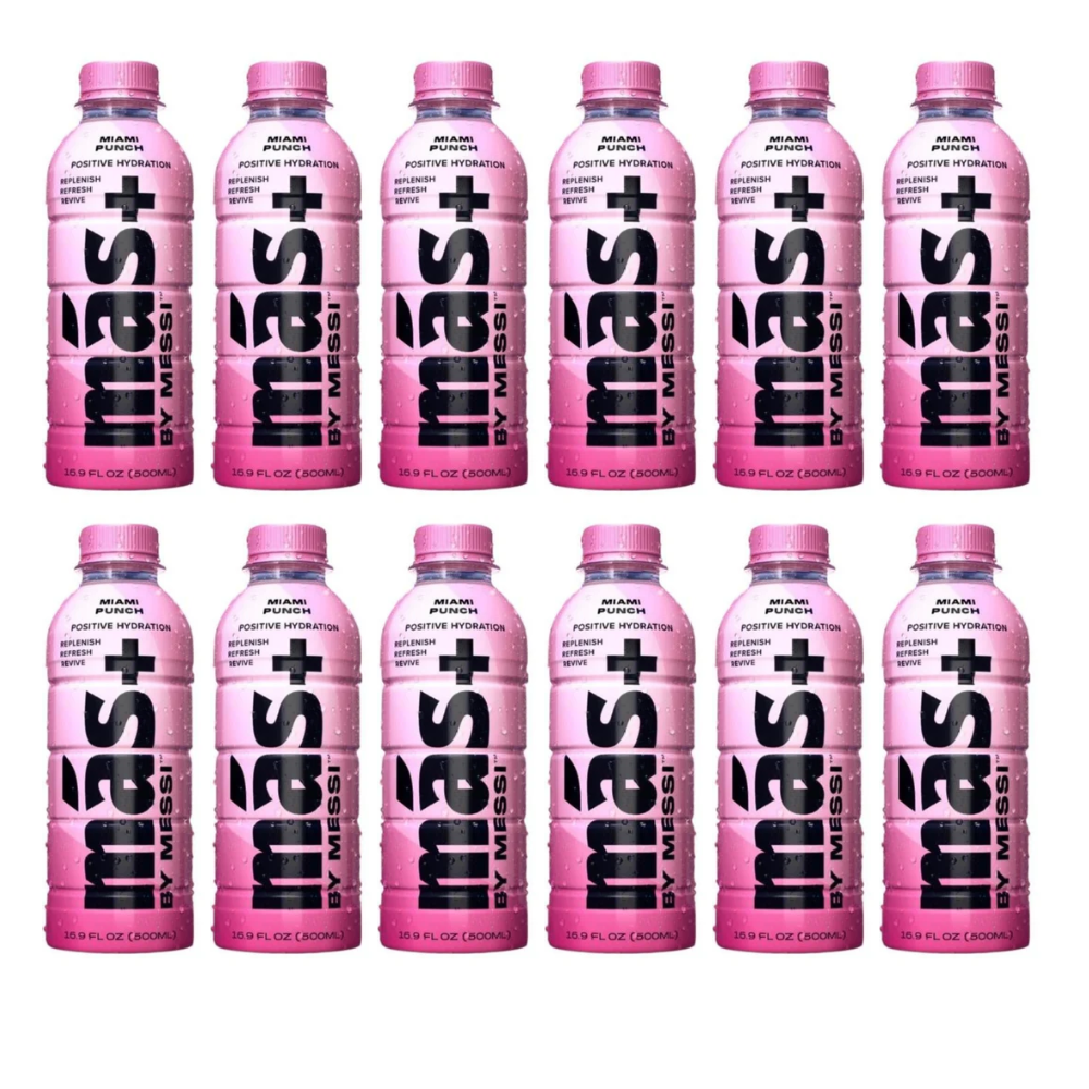 MAS+ Hydration By Lionel Messi Miami Punch (500ml) (12 Pack)