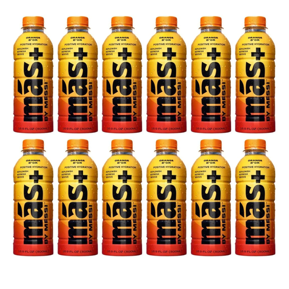 MAS+ Hydration By Lionel Messi Orange D'or (500ml) (12 Pack)