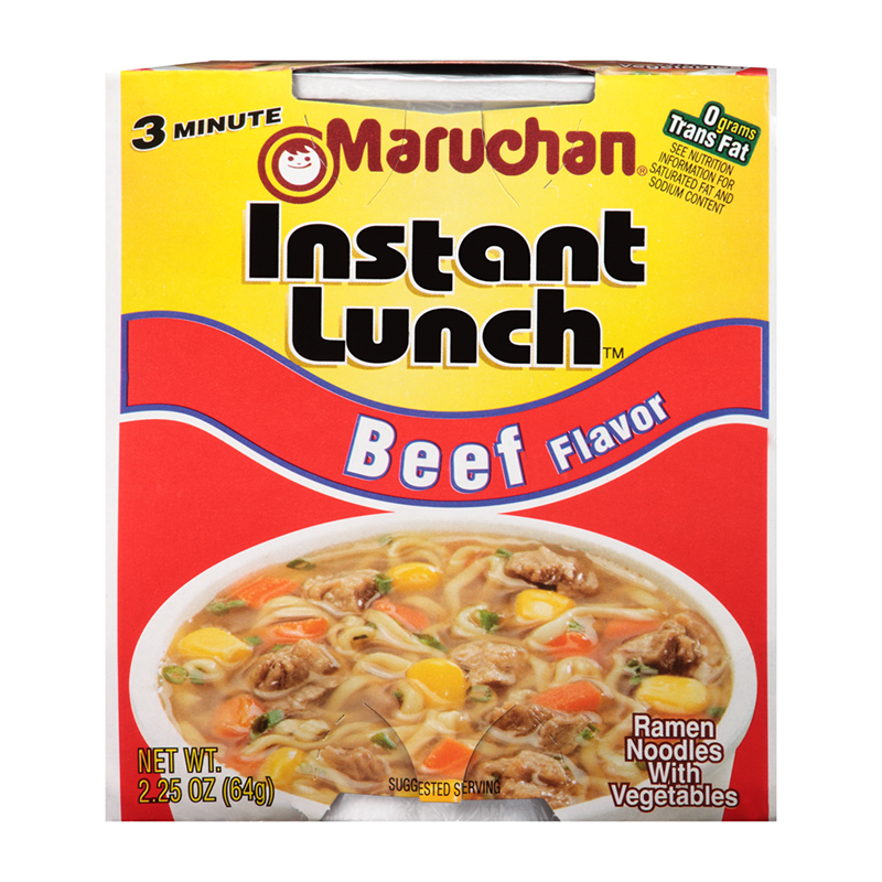 Maruchan Beef Flavour Instant Lunch Ramen Noodles (64g) (12 Pack)