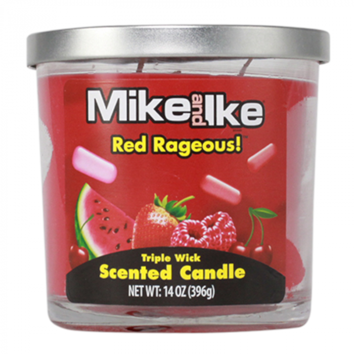 Mike & Ike Red Rageous Scented Triple Wick Candle (396g)