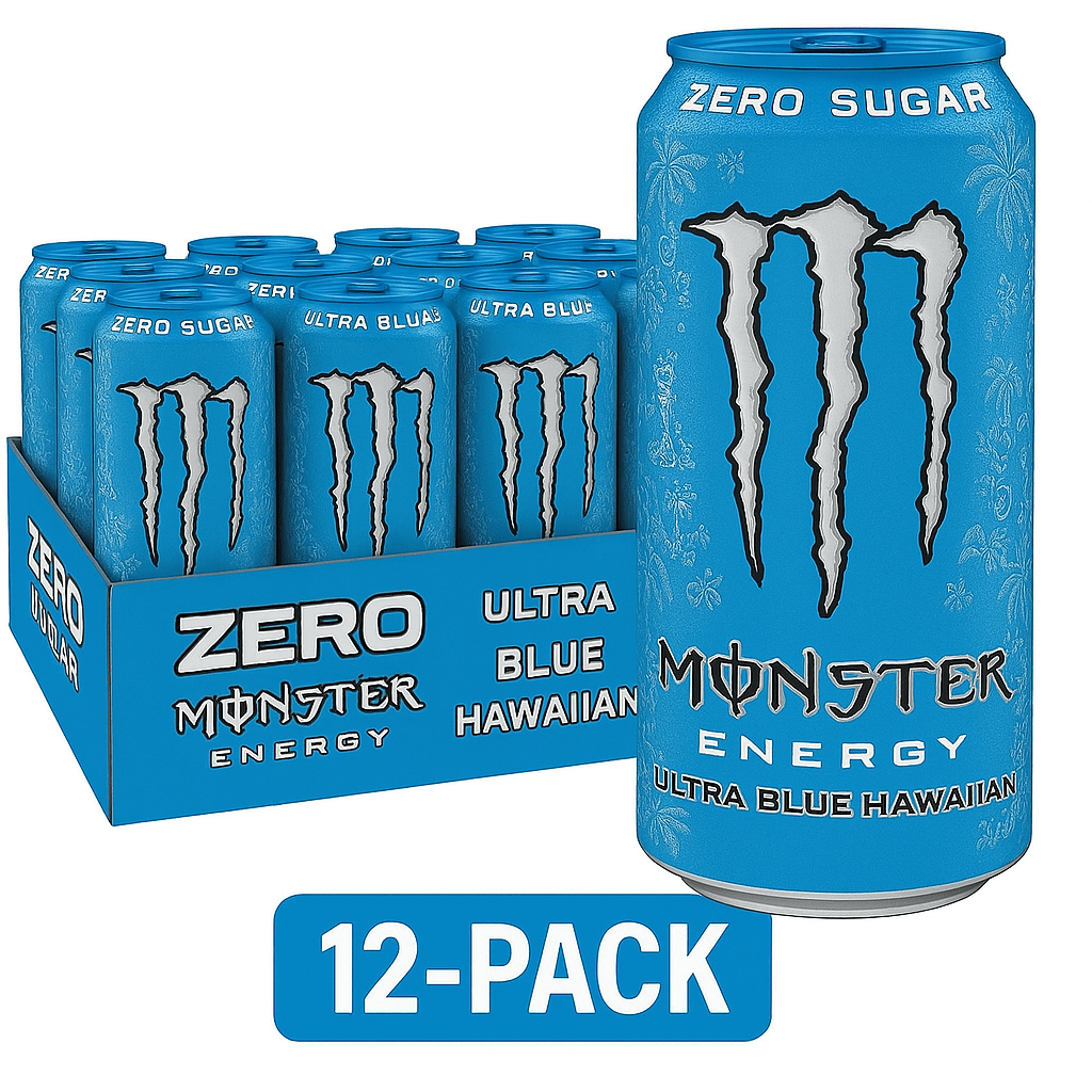 Monster Ultra Blue Hawaiian Case of 12 (12 x 473ml)
