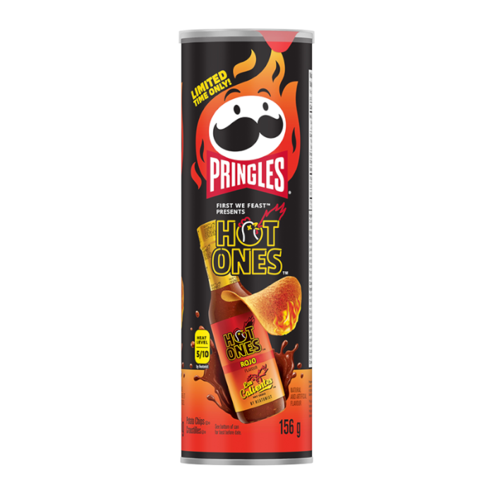 Pringles Hot Ones Rojo (156g) product packaging