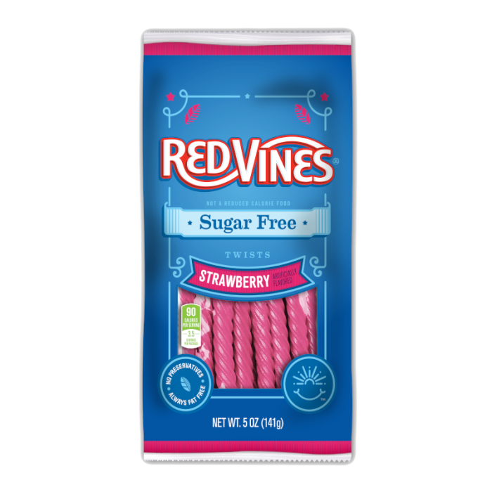 Red Vines Strawberry Sugar Free Liquorice Twists (142g)