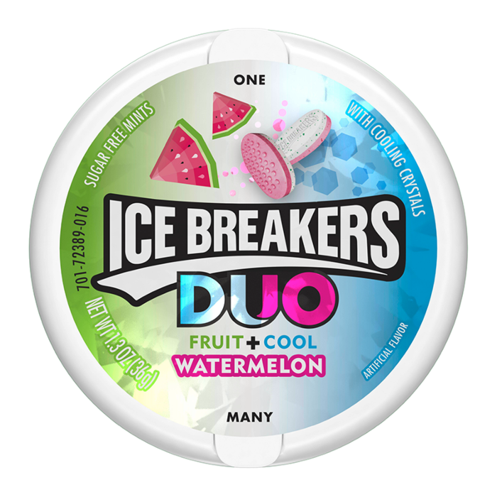 Ice Breakers Duo Fruit + Cool Watermelon (Manual Review - Weight/Volume) product packaging