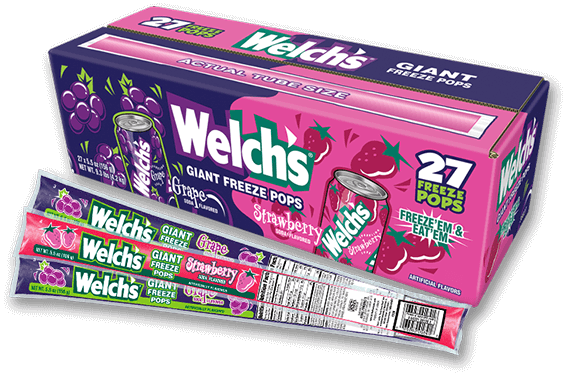 Welch's Soda Giant Freeze Pops 27 Pack (4.2kg)