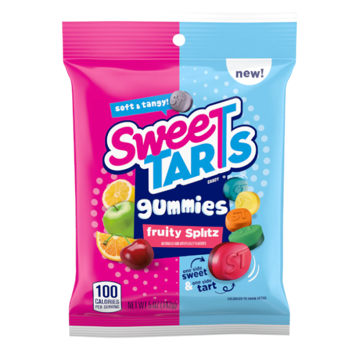 SweeTarts Gummies Fruity Splitz Peg Bag (142g)