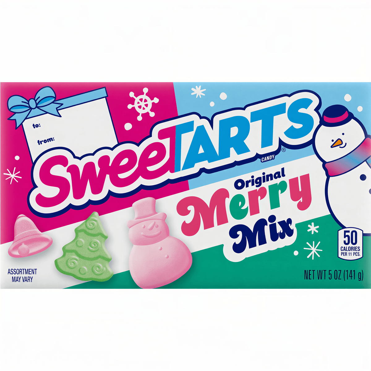 SweeTarts Merry Mix Holiday Candies 5oz (141g) theatre box