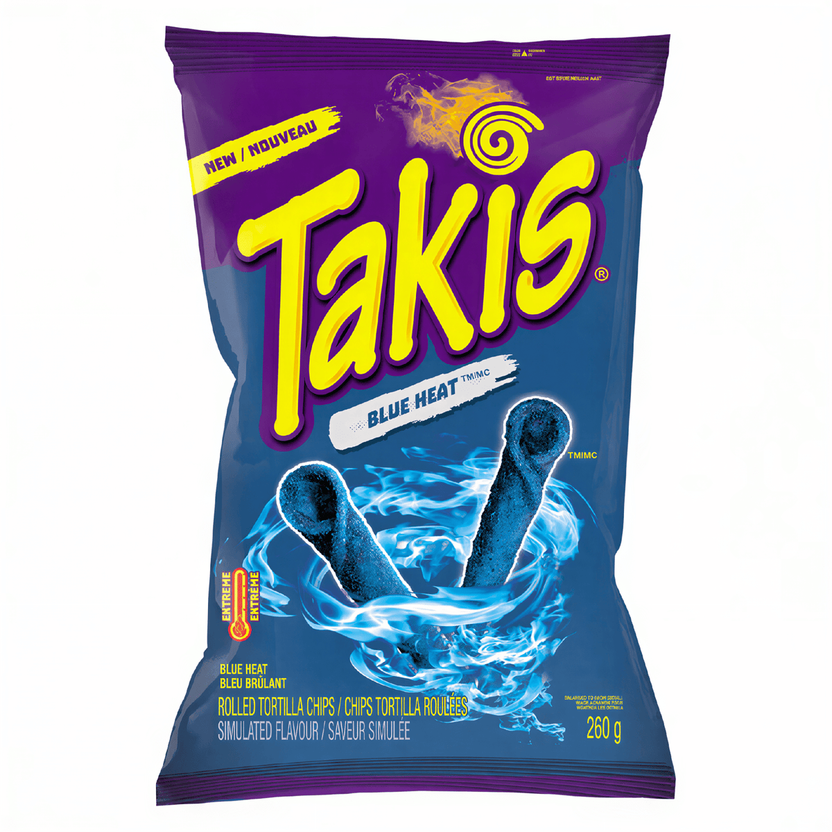Takis Blue Heat Rolled Tortilla Corn Chips (260g)