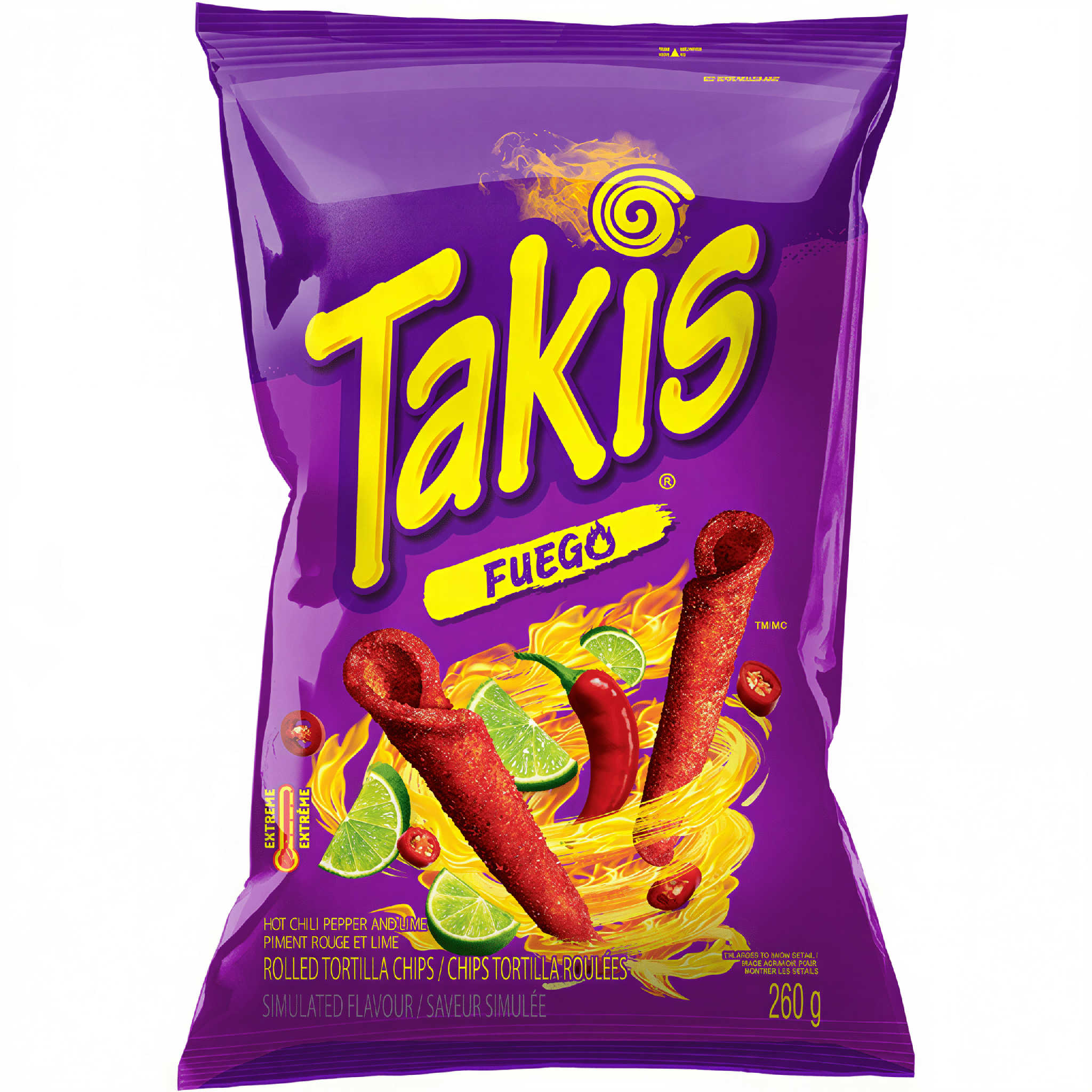 Takis Fuego Rolled Tortilla Corn Chips (260g)