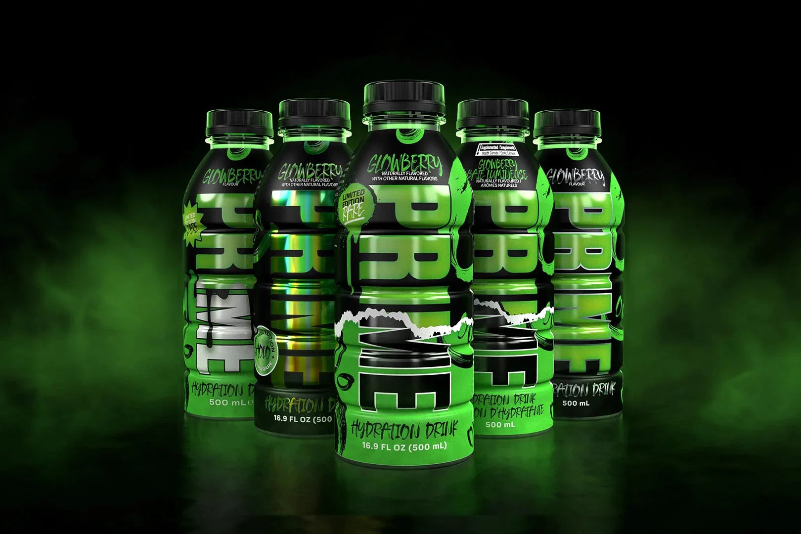 Prime Hydration Glowberry (500ml) (12 Pack) (DENTED/DAMAGED BOTTLES)