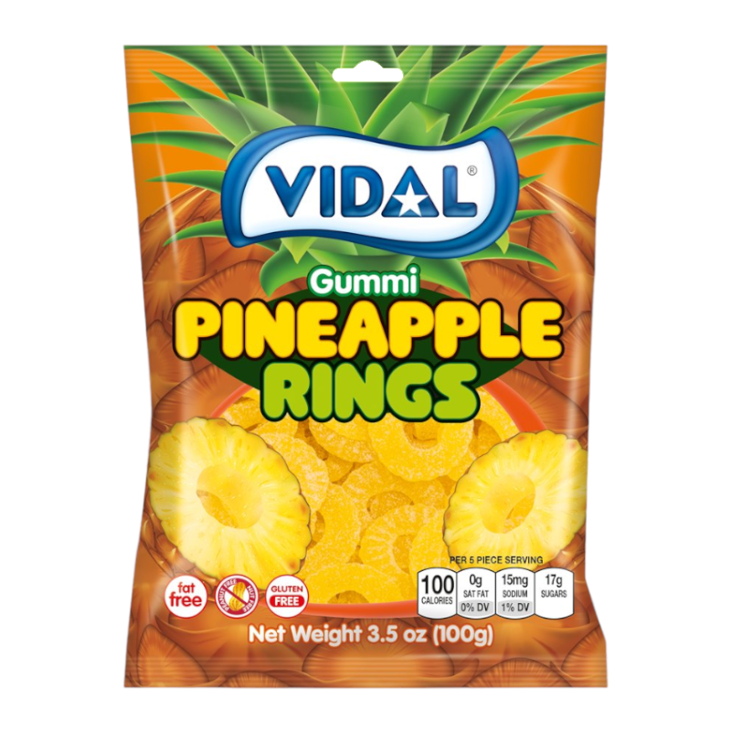 Vidal Pineapple Rings (100g)