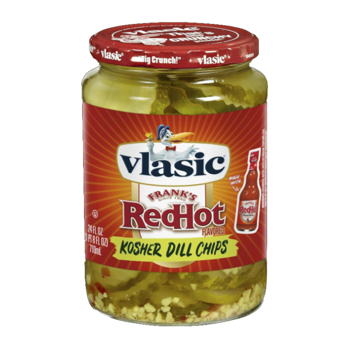 Vlasic Frank's Red Hot Kosher Dill Chips (710ml)