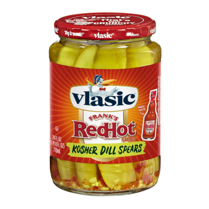 Vlasic Franks Red Hot Kosher Dill Spears (710ml)