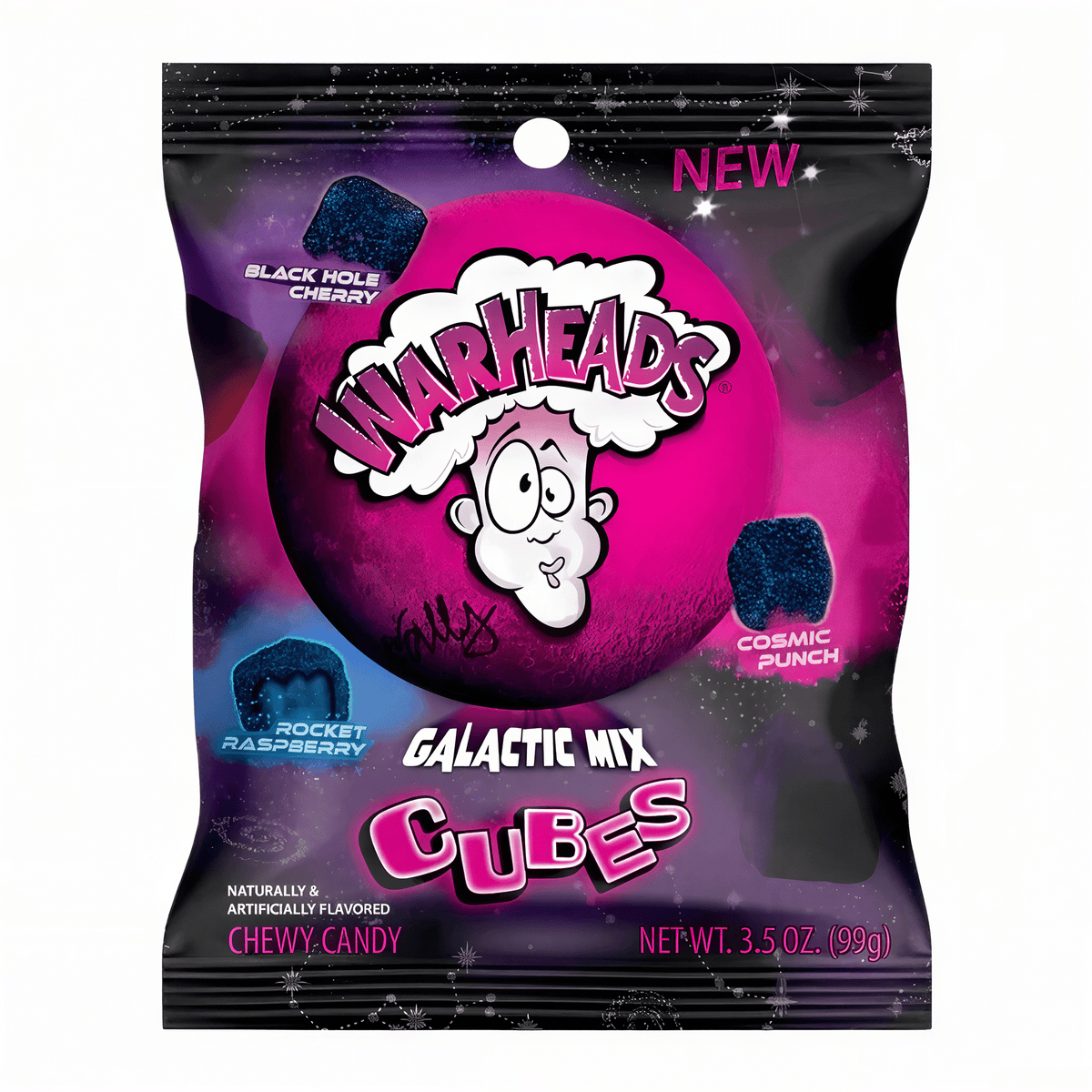 Warheads Galactic Mix Cubes Peg Bag (99g)