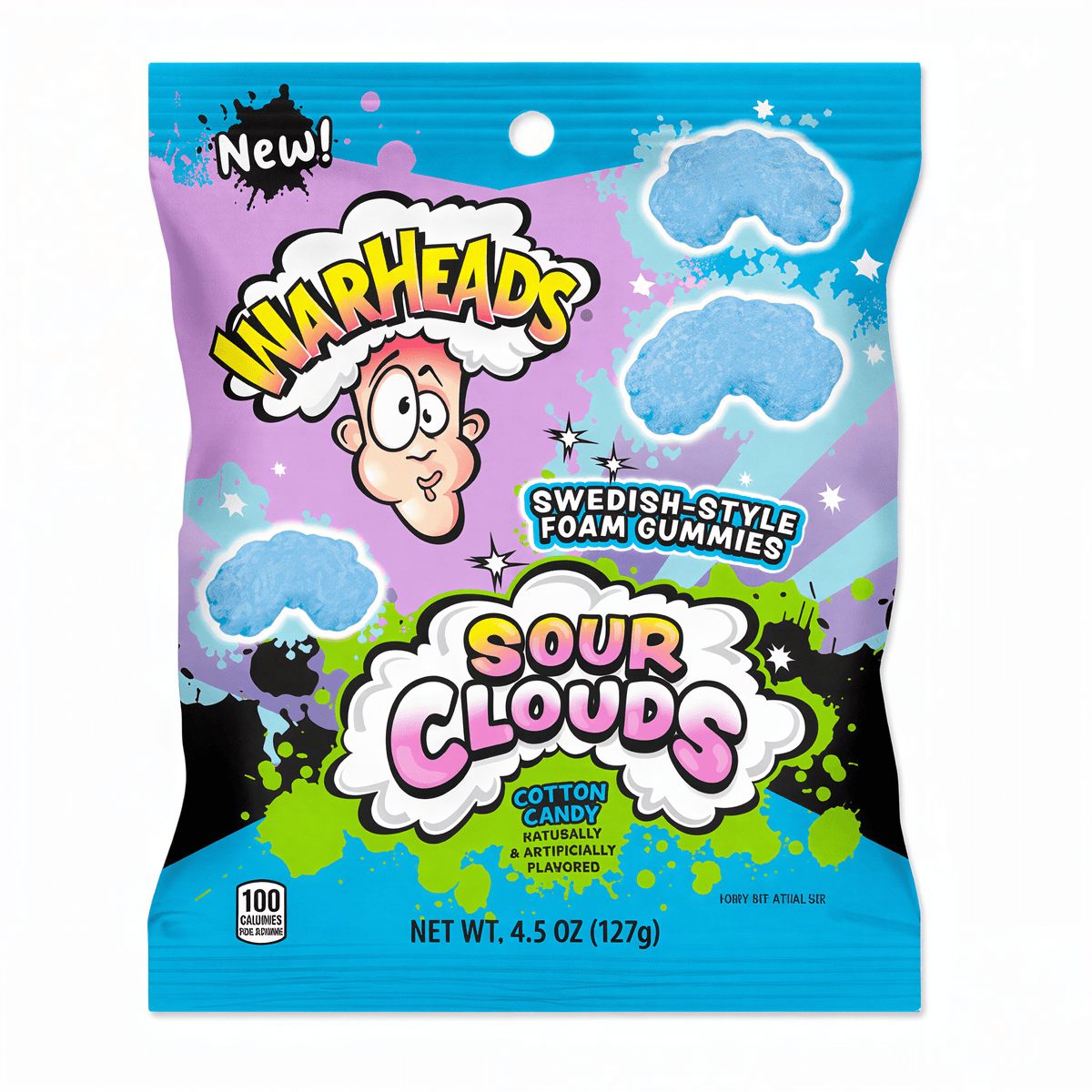 Warheads Sour Clouds Cotton Candy (127g)