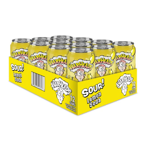 Warheads SOUR! Lemon Soda Case of 12 (355ml x12)