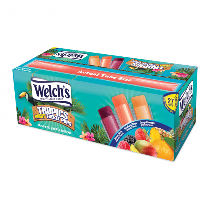Welch’s Tropics Giant Freeze Pops 27 Pack (4.2kg)