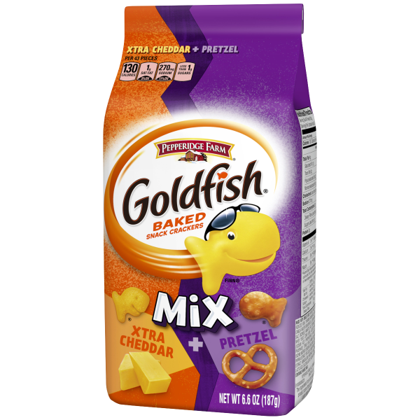 Pepperidge Farm Goldfish Crackers Xtreme Cheddar + Pretzel Flavour (180g)