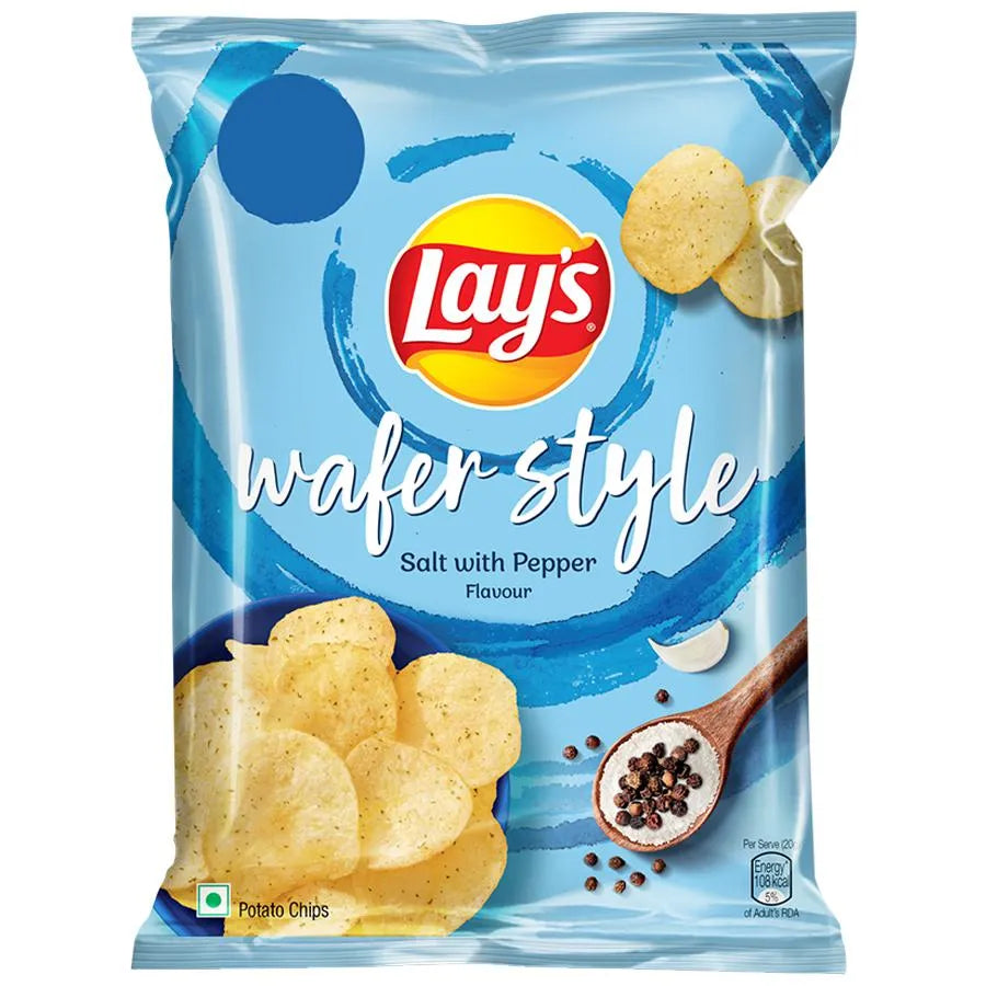 Lay's Wafer Style Salt with Pepper (India) (50g)