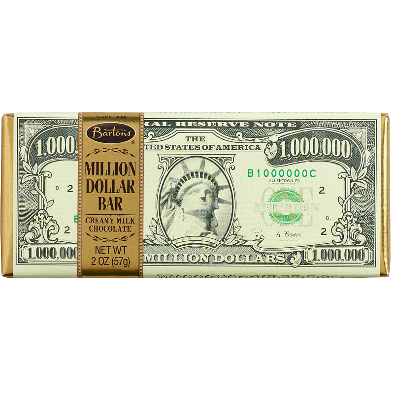 Bartons Million Dollar Creamy Milk Chocolate Bar (57g)