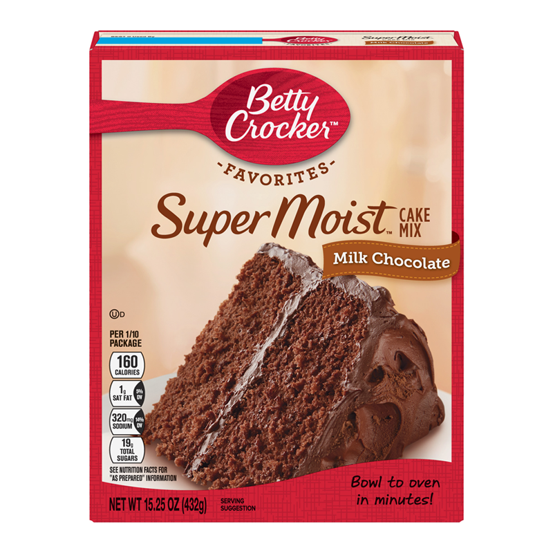 Betty Crocker Super Moist Milk Chocolate Cake Mix (432g)