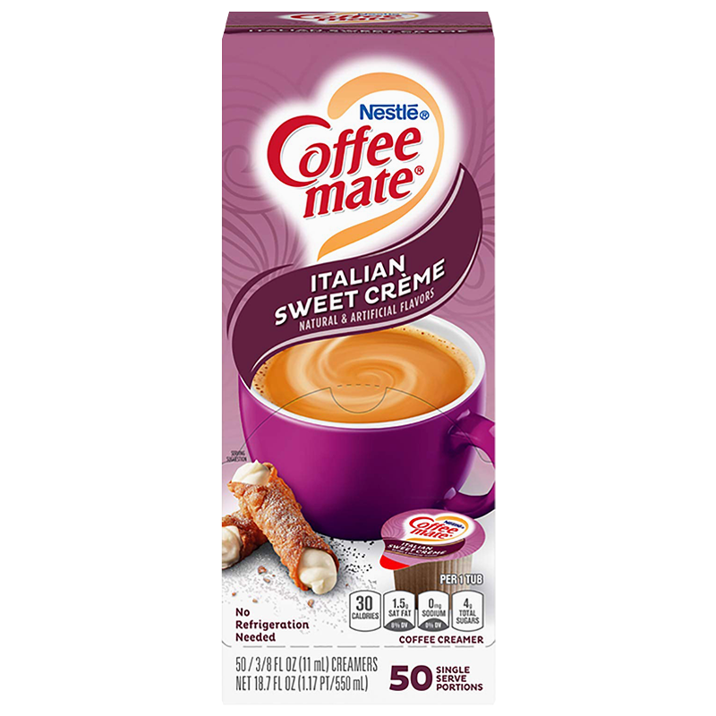 Coffee-Mate Italian Sweet Cream Liquid Creamer 50 Single Serve Portions (710g)