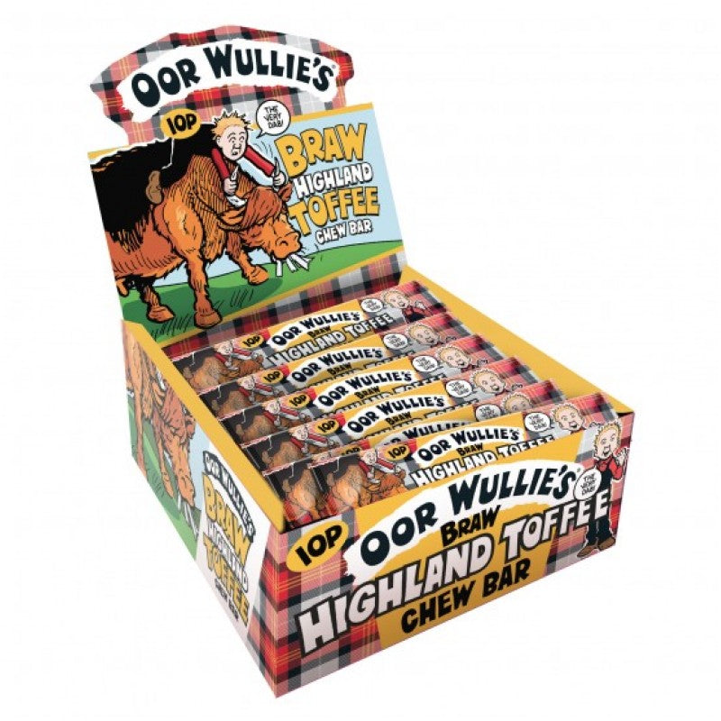 Oor Wullie's Braw Highland Toffee Chew Bar Full Box (72 x 11g Bars)